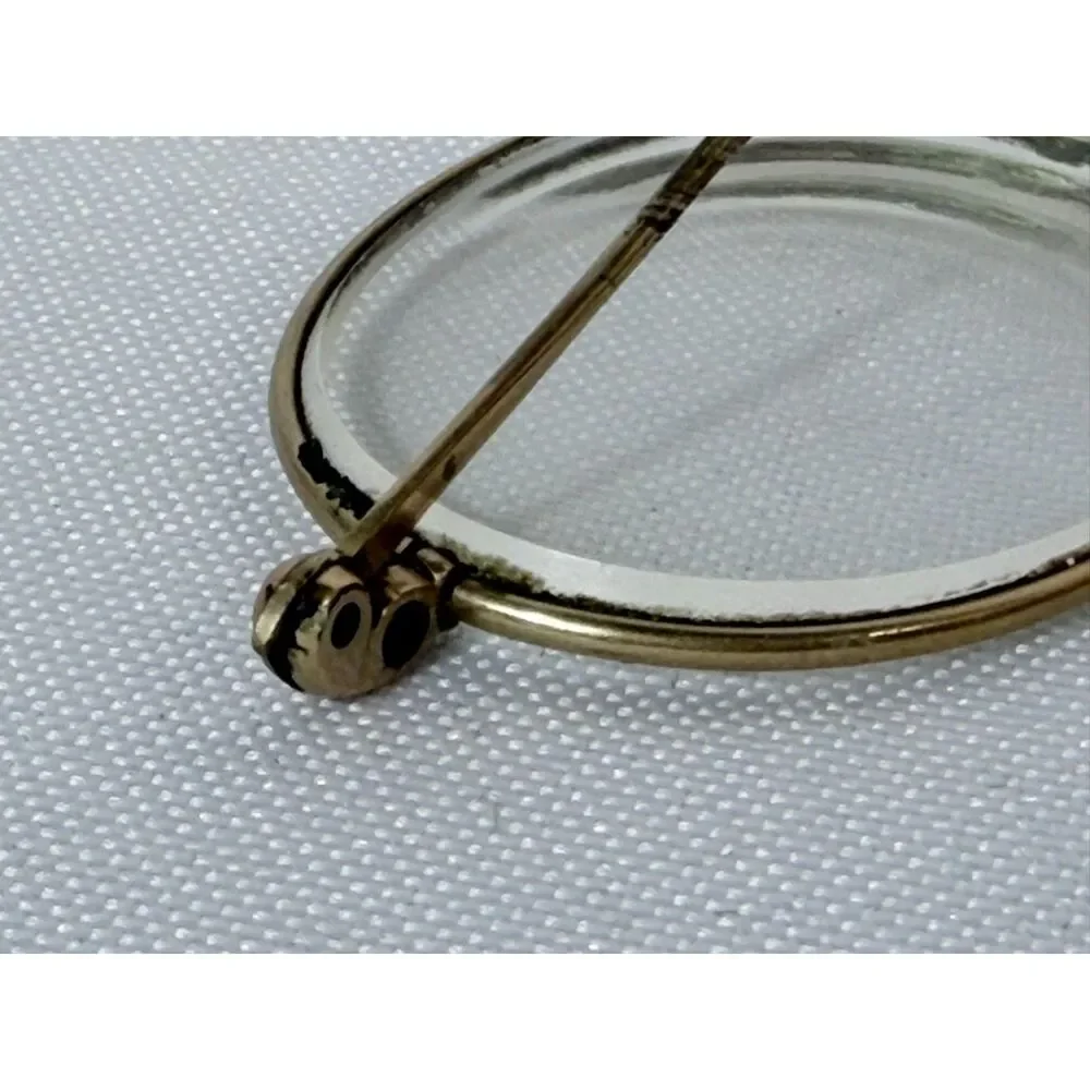 Antique STEVENS & CO Victorian Era Gold Wire Rim Eyeglasses Near Sight Cable
